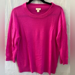 J. Crew Women's Fuchsia Crew Neck Sweater